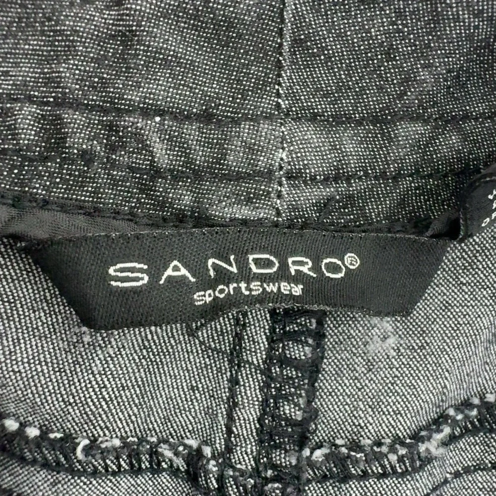Sandro Skirt Womens 14 Grey Cotton Blend A-Line Casual Professional Style